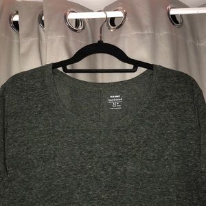 Army green heather linen shirt